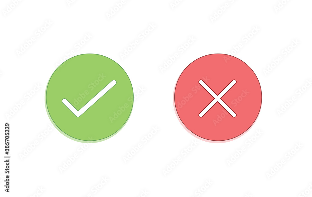 ok and close button vector design illustration ok and close button vector design illustration