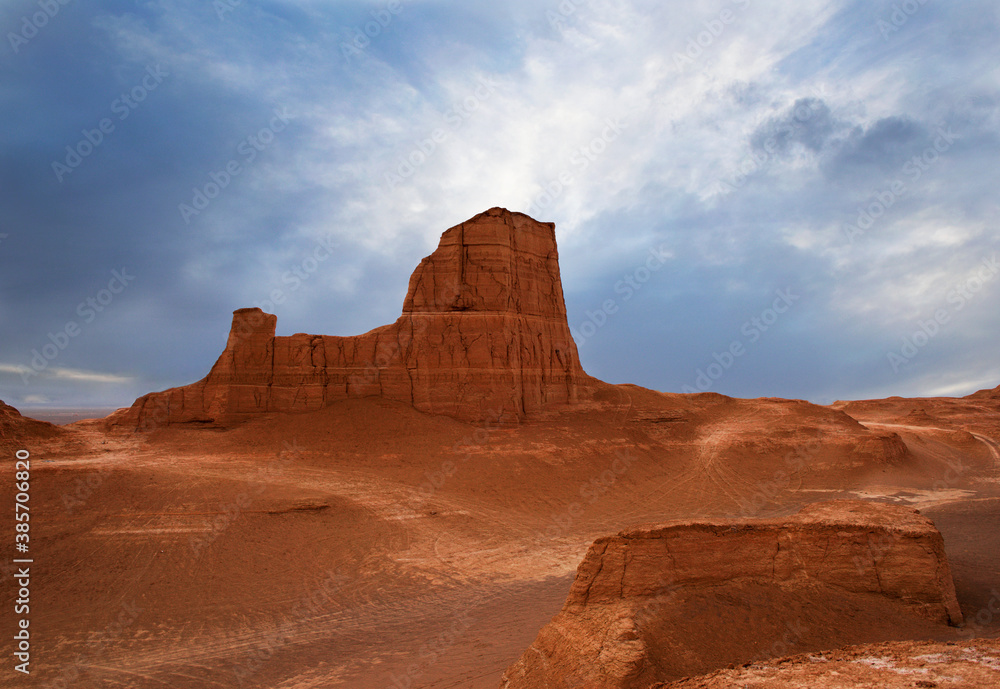 Scenic panoramic view of Kalut desert, Iran. Desert landscape in Kalut, Iran, Persia