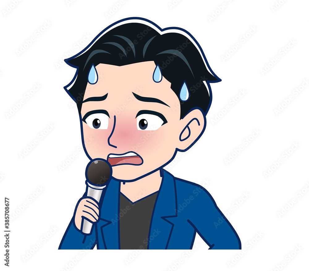 Young man in a blue jacket