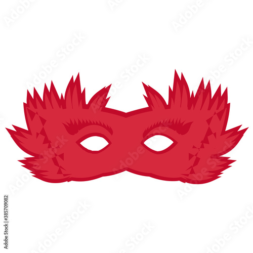 
Feather decorated eye mask 

