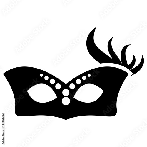 
Feather decorated eye mask 
