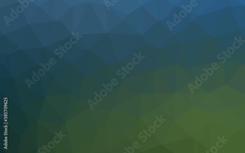 Dark Blue  Green vector triangle mosaic template.