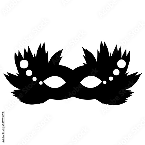 
Feather decorated eye mask 

