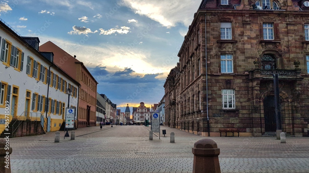Naklejka premium street in the town