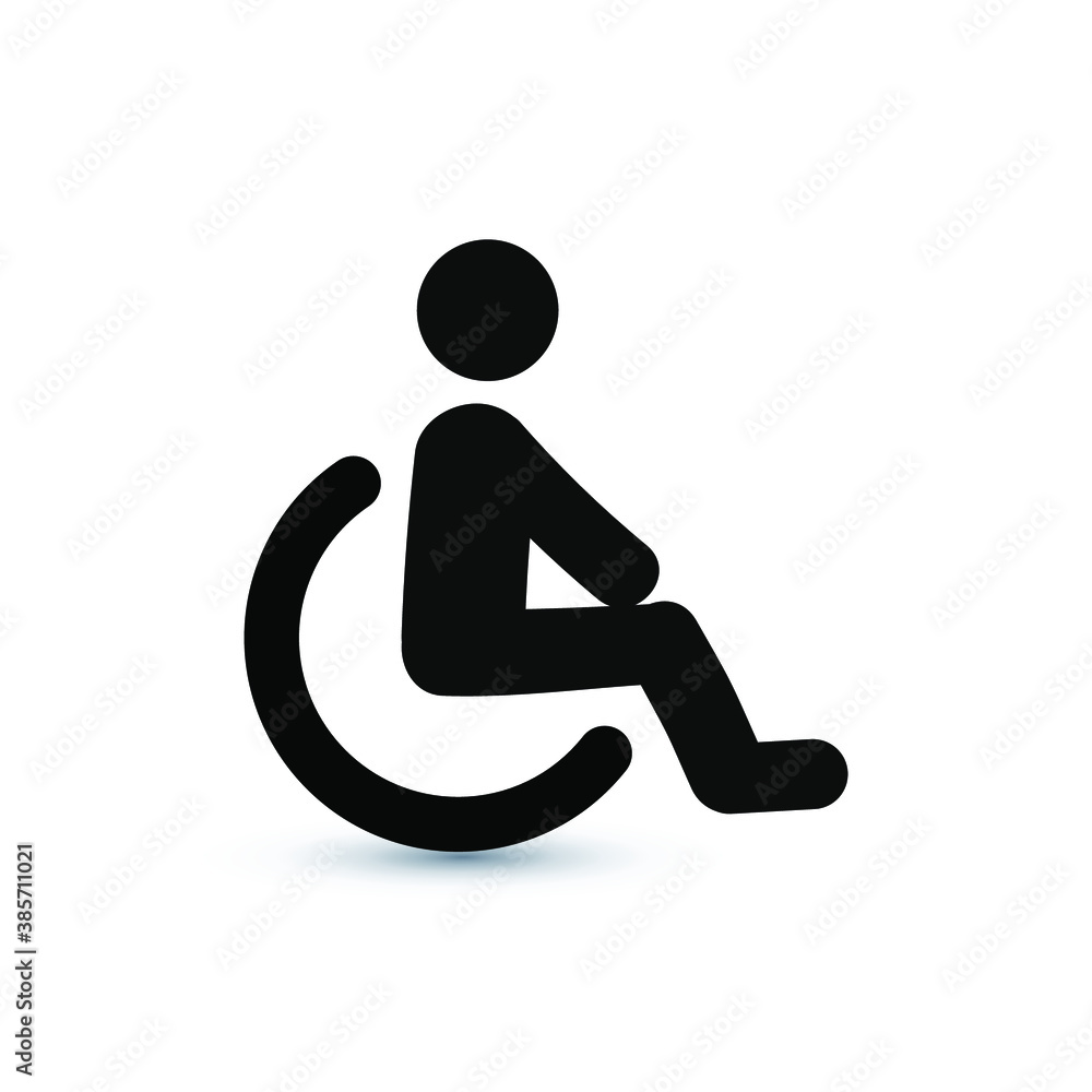 Disabled icon. Sign design. Eps10 vector illustration. Disabled icon. Sign design. Eps10 vector illustration.