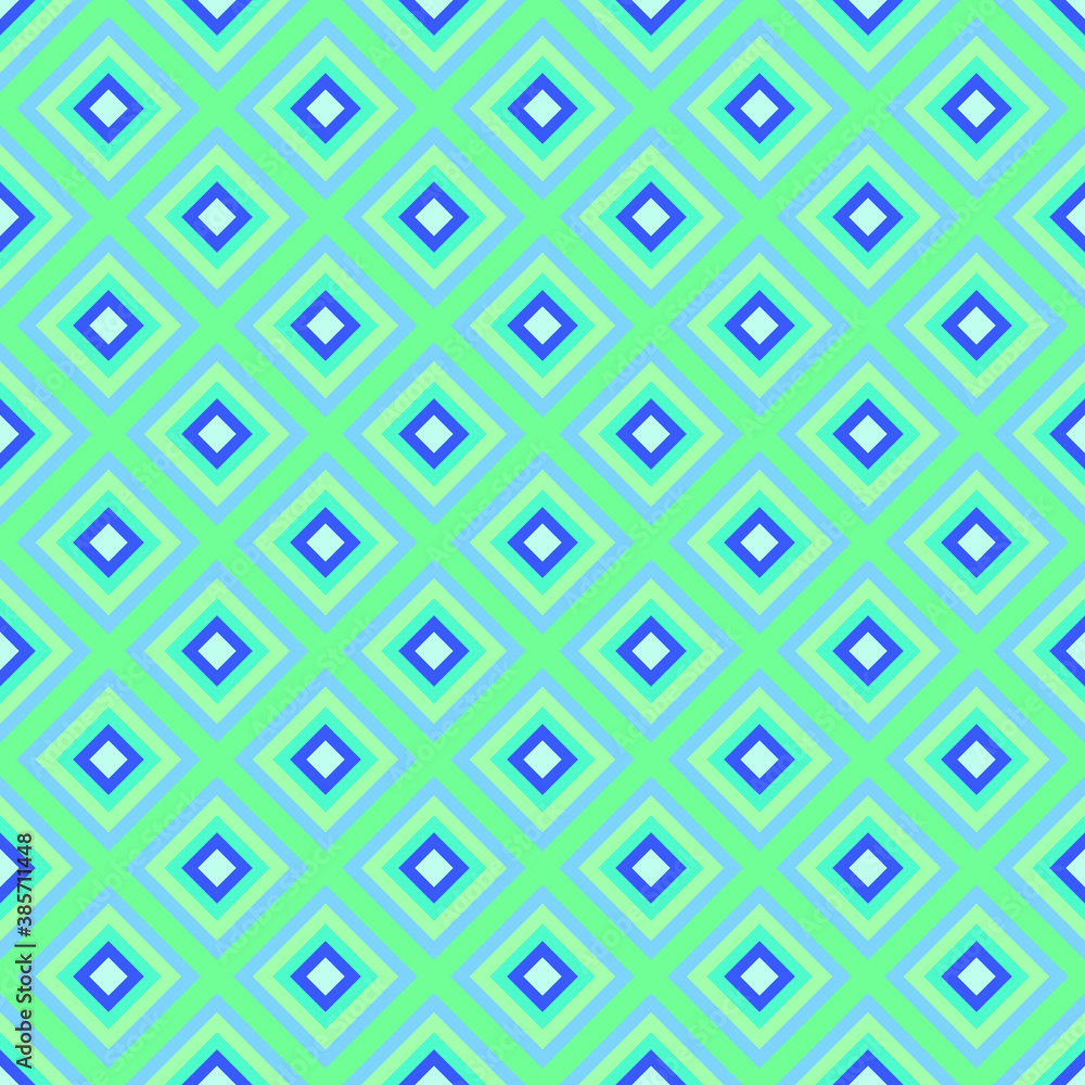 Blue geometric background. Vector squares illustration. Seamless vector.