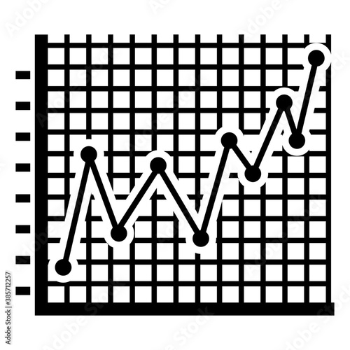 
Milestones in a line graph symbolizing control chart 
