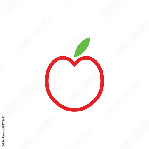 Red Apple logo design vector
