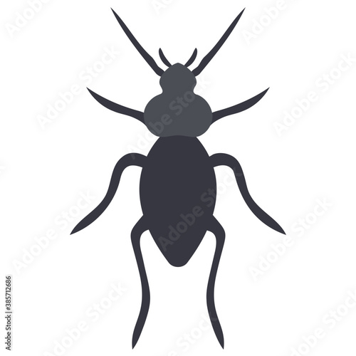 
Stag beetle with two arms containing sting
