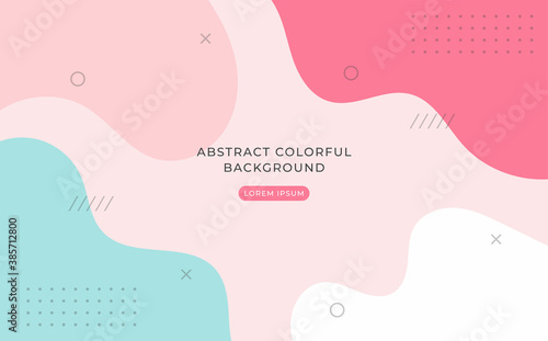 Modern colorful pastel gradient abstract geometric shape. memphis style background.