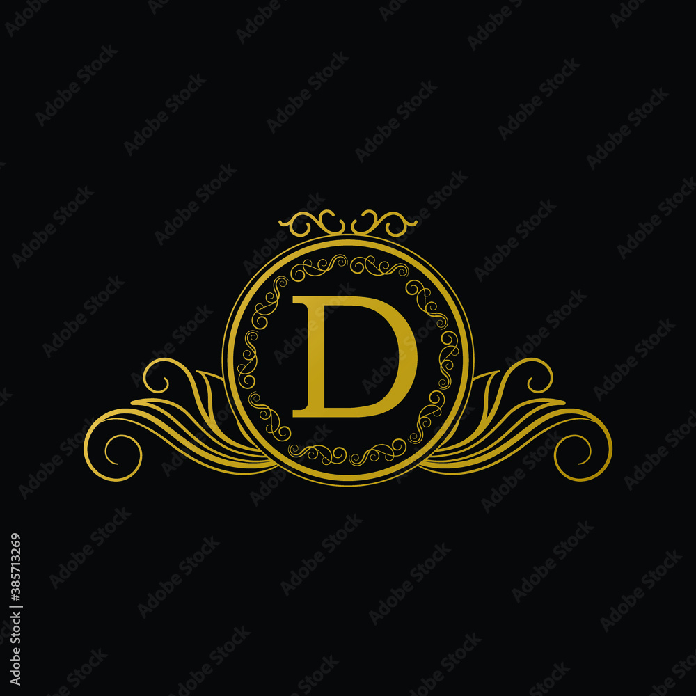 Logo Design for Hotel,Restaurant and others. Luxury Badge Logo Design ...