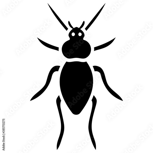 
A insect having legs with depicting  beetle 
