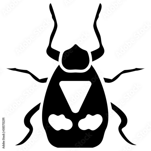
A insect having legs with depicting  beetle 
