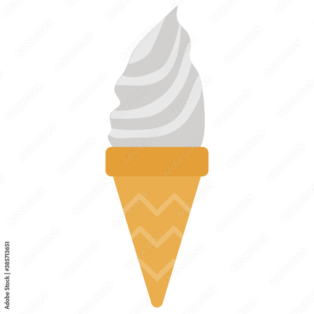 
Icon of a cone having cream on it depicting ice cream 
