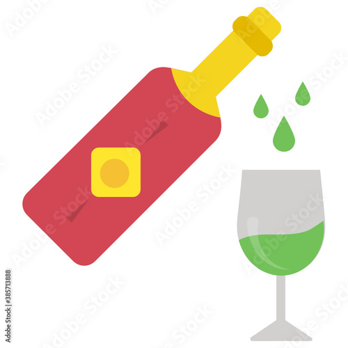 
Icon of a bucket having wine bottles depicting wine bucket
