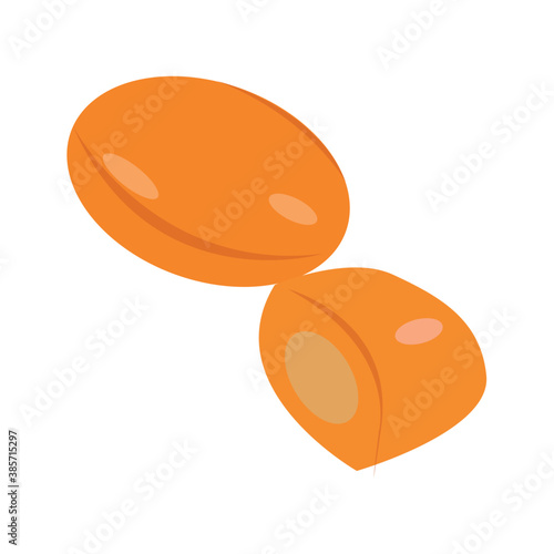 
Round jawbreaker fruit candy as a sucker 
