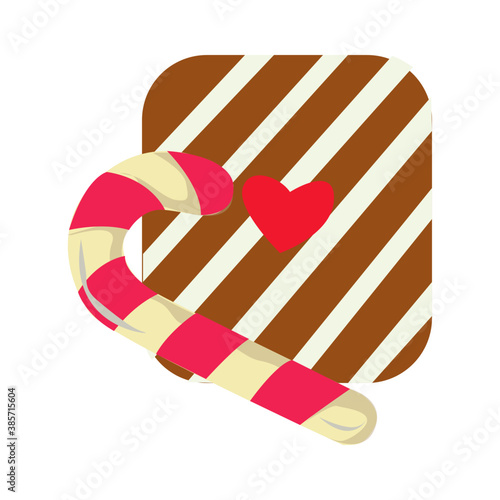 
Cane shaped lollipop candy for sucking snack 
