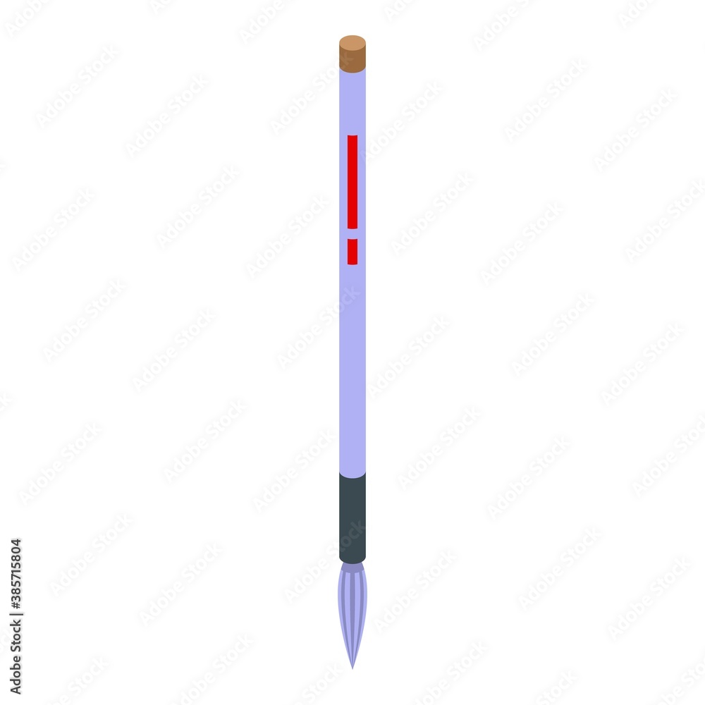 Calligraphy brush icon. Isometric of calligraphy brush vector icon for web design isolated on white background Calligraphy brush icon. Isometric of calligraphy brush vector icon for web design isolated on white background