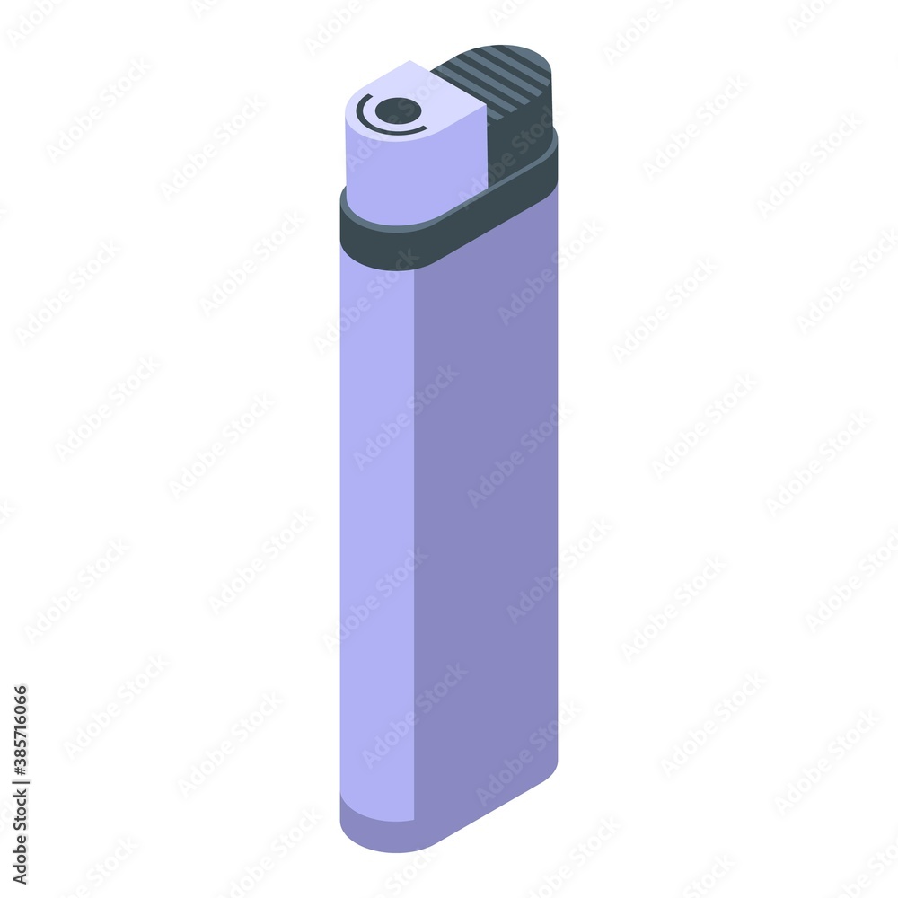 Smoking pipe lighter icon. Isometric of smoking pipe lighter vector icon for web design isolated on white background Smoking pipe lighter icon. Isometric of smoking pipe lighter vector icon for web design isolated on white background