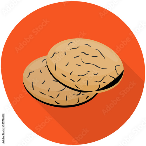 
plain cookies in a plate used for tea time snacks 
