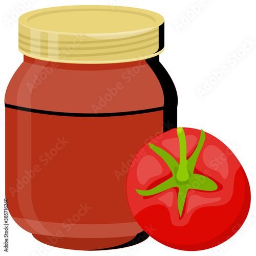 
Disposable bottle containing sauce known as tomato sauce 
