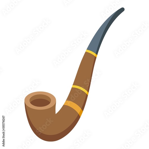Accessory smoking pipe icon. Isometric of accessory smoking pipe vector icon for web design isolated on white background
