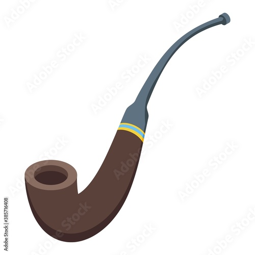 Equipment smoking pipe icon. Isometric of equipment smoking pipe vector icon for web design isolated on white background