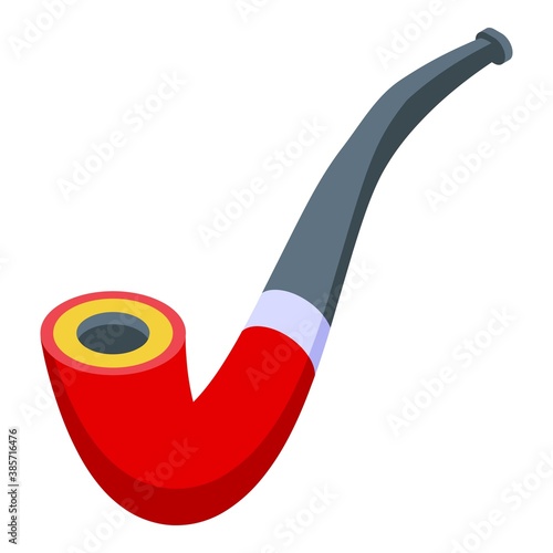 Nicotine smoking pipe icon. Isometric of nicotine smoking pipe vector icon for web design isolated on white background