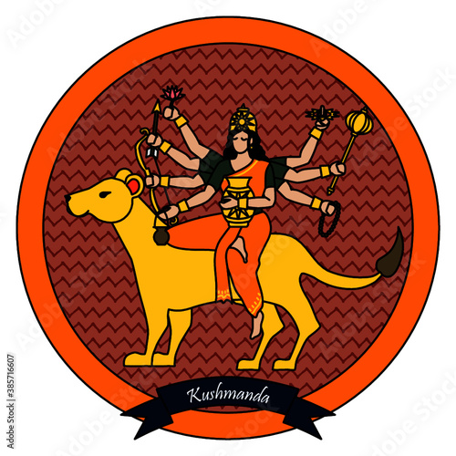 Kushmanda
Worshipped on the fourth day of Navratri.Kushmanda is the Goddess who has the power and capability to live inside the Sun. She is as luminous & radiant than the Sun.
