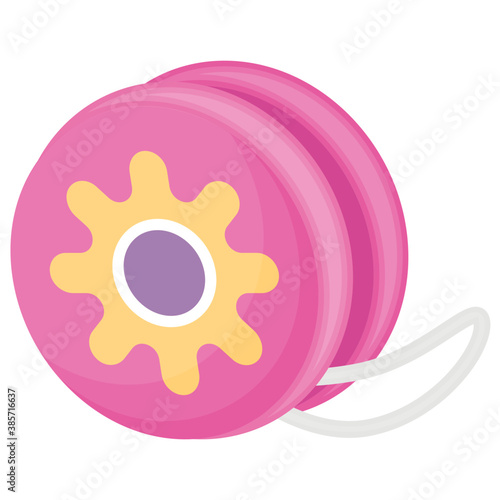 
Icon of a playing equipment depicting toy yoyo
