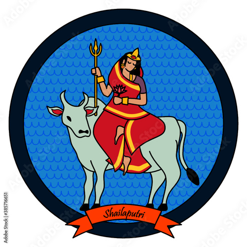 Shailaputri
Reincarnation of Goddess Sati as the daughter of Himavat. She is also known as Hemavati & Parvati. Due to her importance among all 9 forms Goddess Shailputri is worshiped on the first day.