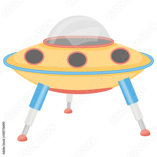 
Icon of a playing equipment depicting toy rocket
