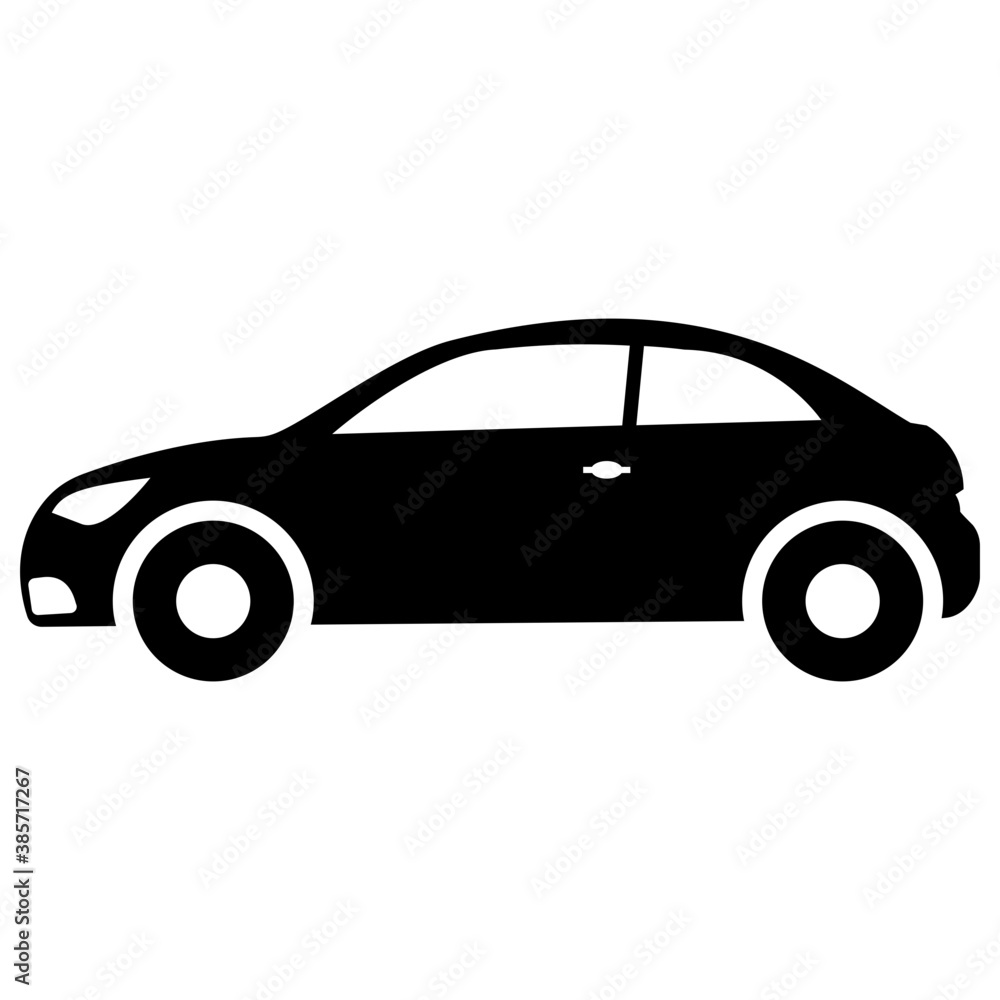 A toy car glyph vector icon