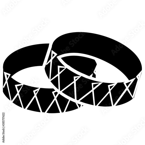 
Gold bangles used as a female jewelry 
