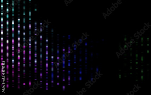 Dark Multicolor, Rainbow vector template with repeated sticks.