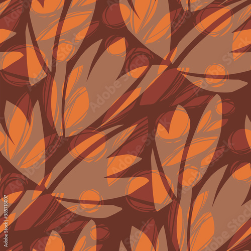 Bold big nature leaves decorative leaves pattern