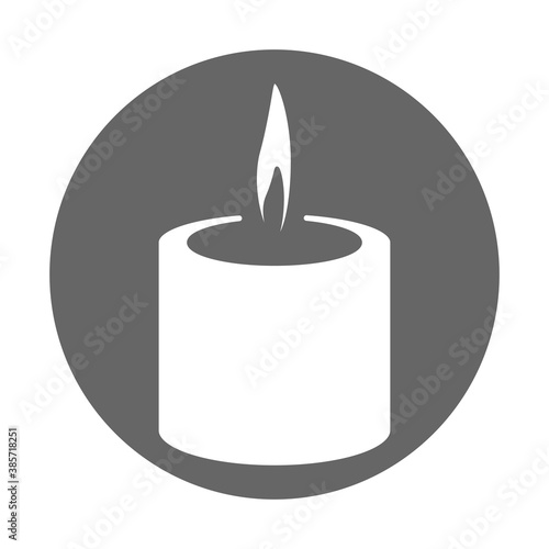 Simple illustration of candle icon Concept for Halloween day