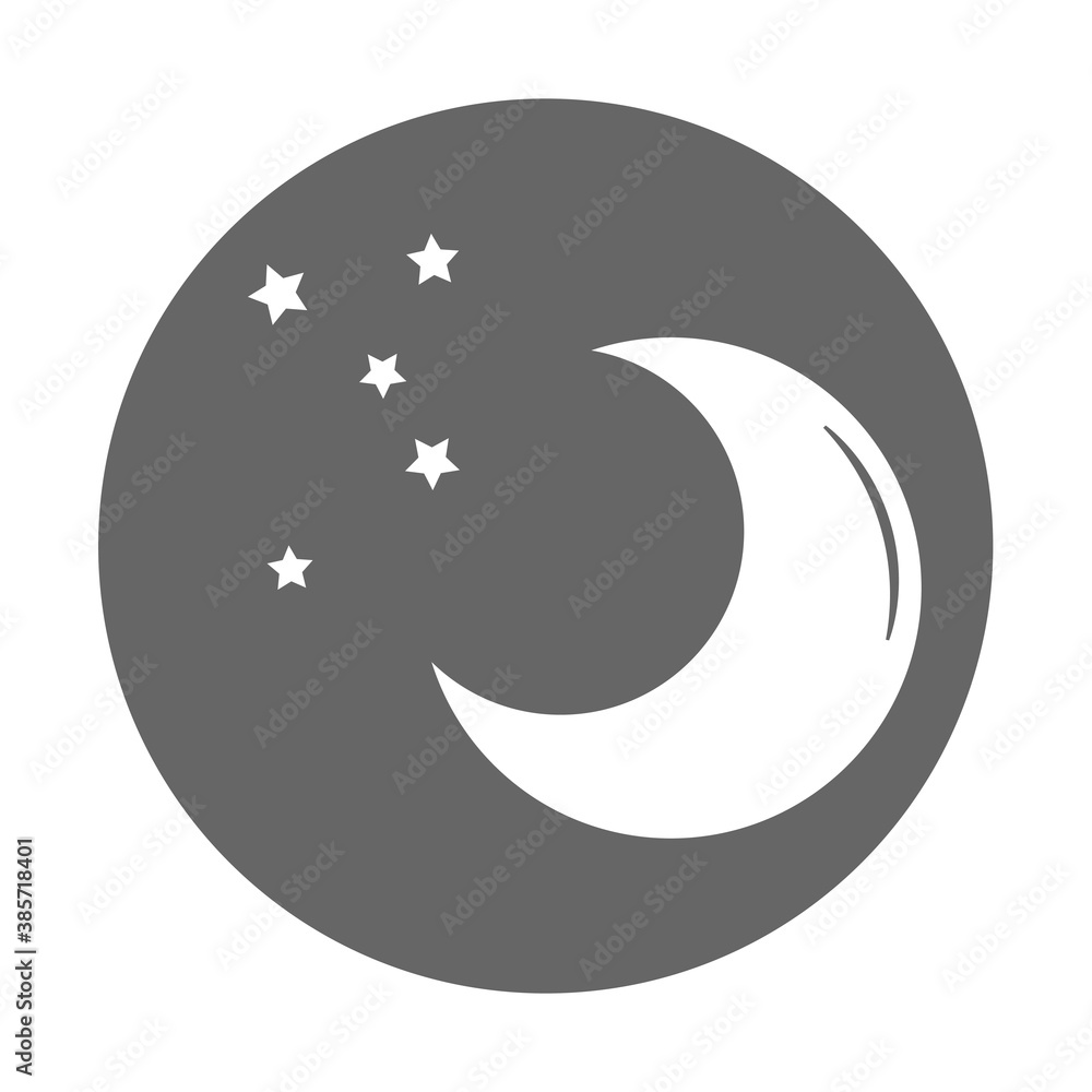 Simple illustration of moon icon Concept of Halloween day Simple illustration of moon icon Concept of Halloween day