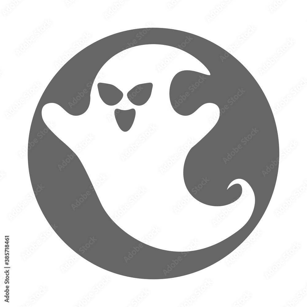 Simple illustration of scary ghost monster for Halloween day Simple illustration of scary ghost monster for Halloween day