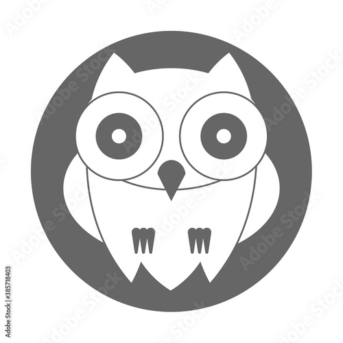 Simple illustration of owl icon Concept for Halloween day