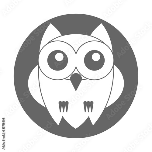 Simple illustration of owl icon Concept for Halloween day