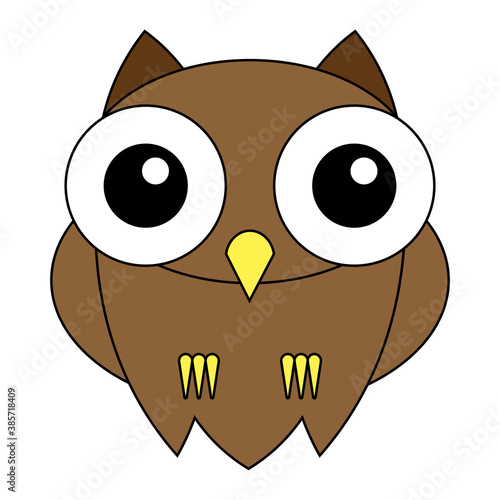 Simple illustration of owl icon Concept for Halloween day