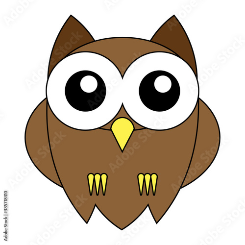 Simple illustration of owl icon Concept for Halloween day