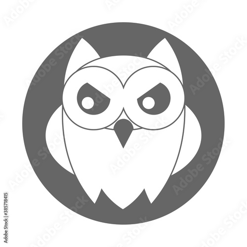 Simple illustration of owl icon Concept for Halloween day