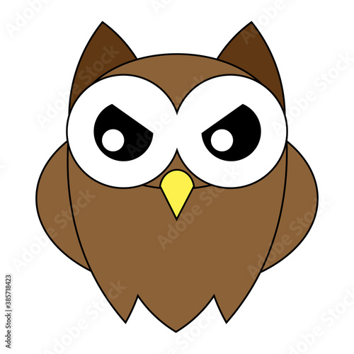 Simple illustration of owl icon Concept for Halloween day