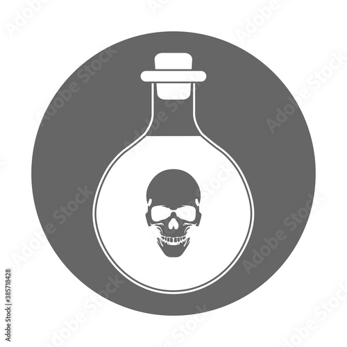 Simple illustration of poison in bottle Concept for Halloween day