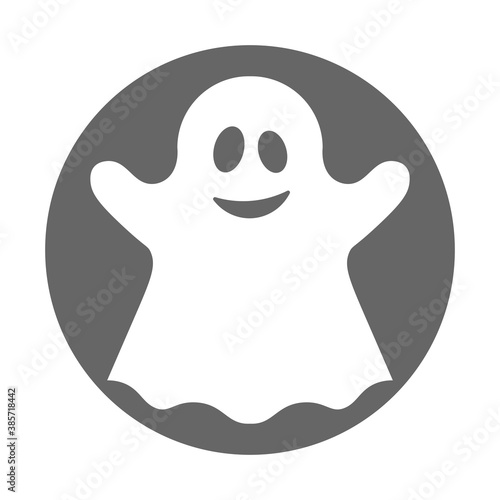 Simple illustration of scary ghost monster for Halloween day