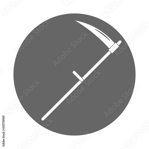 Simple illustration of scythe icon  Concept for Halloween day