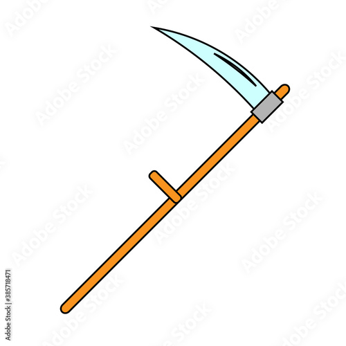 Simple illustration of scythe icon  Concept for Halloween day