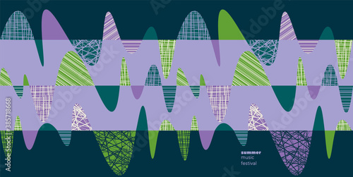Midcentury modern style horizontal pattern